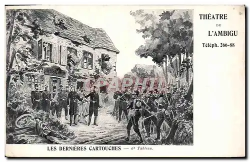 Ansichtskarte AK Militaria Guerre de de 1870 Theatre de l&#39Ambigu Les dernieres cartouches