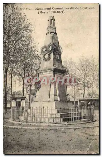Cartes postales Militaria Guerre de de 1870 Le Mans Monument commemoratif de Pontlieue