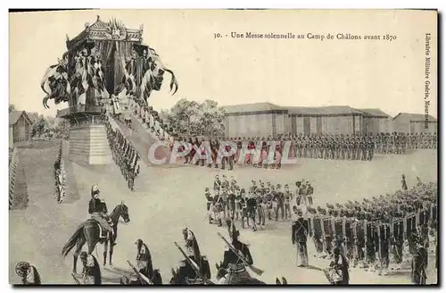 Ansichtskarte AK Militaria Guerre de de 1870 Une messe solennelle au Camp de Chalons avant 1870