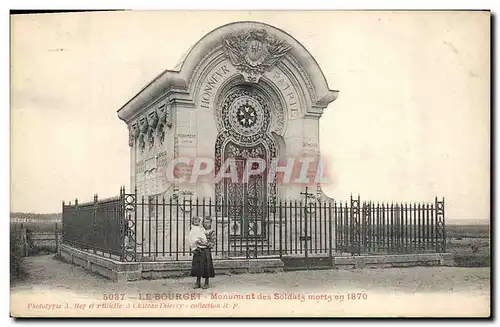 Cartes postales Militaria Guerre de de 1870 Le Bourget Monument des soldats morts en 1870