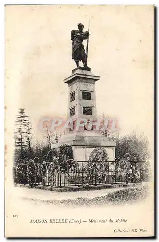 Ansichtskarte AK Militaria Guerre de de 1870 Maison Brulee Monument du Mobile