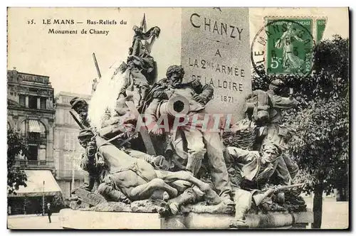 Ansichtskarte AK Militaria Guerre de de 1870 Le Mans Bas reliefs du Monument de Chanzy