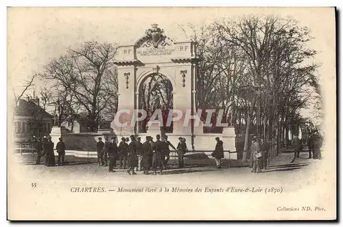 Ansichtskarte AK Militaria Guerre de de 1870 Chartres Monument eleve a la memoire des enfants d&#39Eure et loir