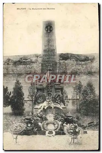 Cartes postales Militaria Guerre de de 1870 Belfort Le monument des mobiles