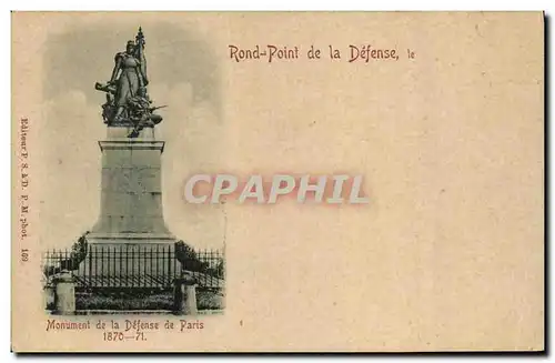 Ansichtskarte AK Militaria Guerre de de 1870 Rond point de le Defense Monument de la Defense de Paris