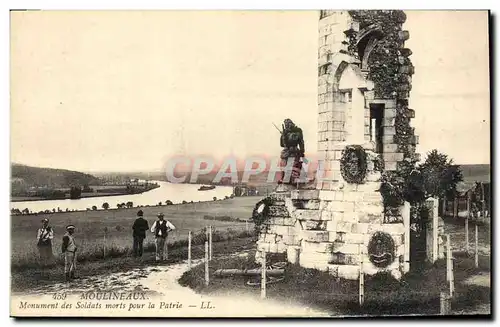 Cartes postales Militaria Guerre de de 1870 Moulineaux Monument des soldats morts pour la patrie