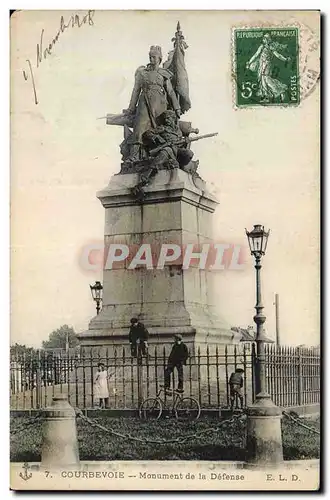 Cartes postales Militaria Guerre de de 1870 Courbevoie Monument de la Defense