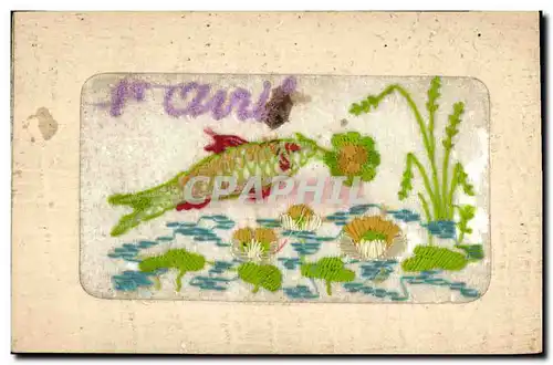 Cartes postales Fantaisie Toilee Poisson