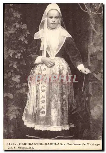 Cartes postales Folklore Plougastel Daoulas Costume de mariage