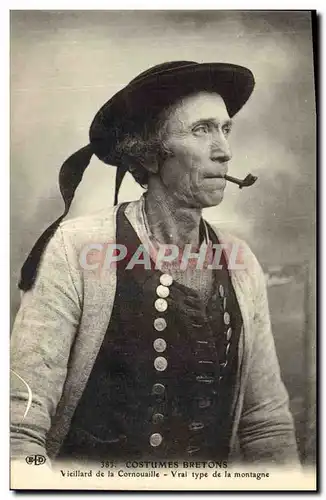 Ansichtskarte AK Folklore Vieillard de la Cornouaille Vrai type de la montagne