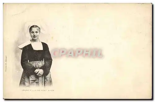 Cartes postales Folklore Jeune fille de Pont Aven