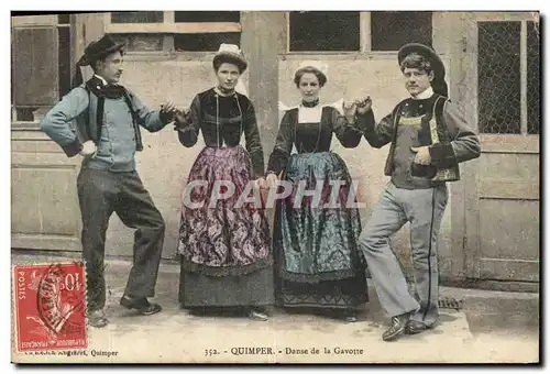 Ansichtskarte AK Folklore Quimper Danse de la Gavotte