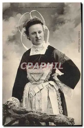 Cartes postales Folklore Jeune fille de Chateauneuf du Faou