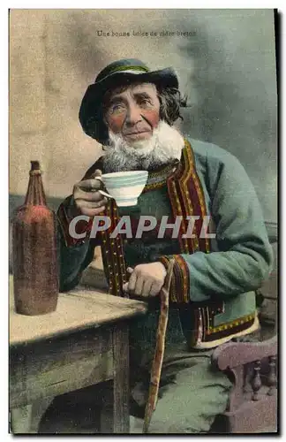 Cartes postales Folklore une bonne bolee de cidre breton