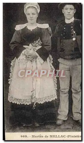 Cartes postales Folklore Maries de Mellac Mariage