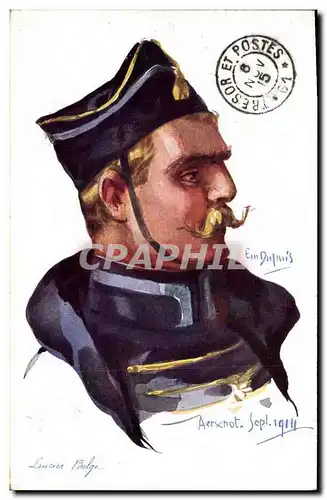 Cartes postales Fantaisie Illustrateur Dupuis Militaria lancier Belge