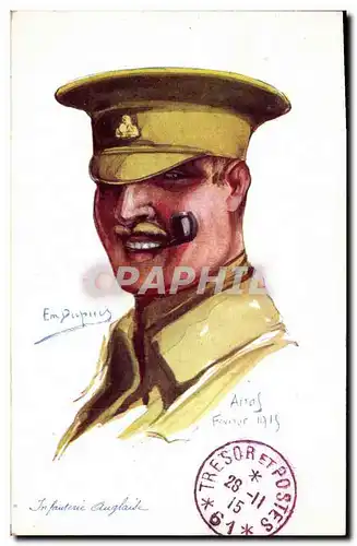 Cartes postales Fantaisie Illustrateur Dupuis Militaria Infanterie anglaise