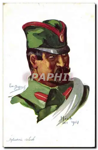 Cartes postales Fantaisie Illustrateur Dupuis Militaria Infanterie Serbe Serbie Serbia