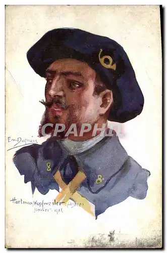 Cartes postales Fantaisie Illustrateur Dupuis Militaria
