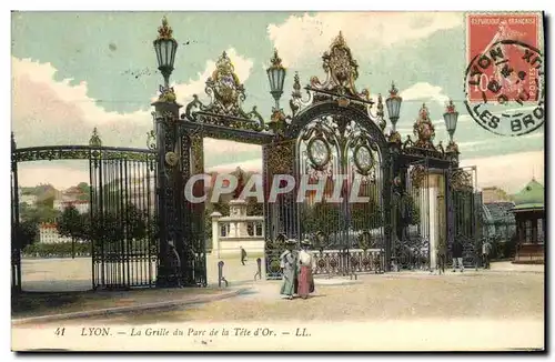 Cartes postales Lyon La grille du parc de la Tete d&#39Or