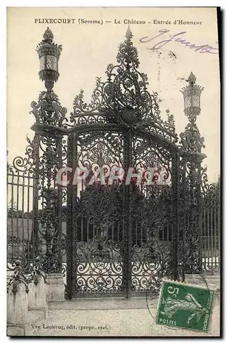 Cartes postales Flixecourt Le chateau Entree d&#39honneur