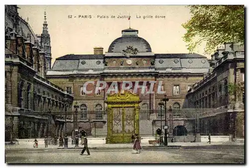 Ansichtskarte AK Paris Palais de justice La grille doree