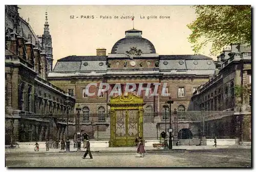 Cartes postales Paris Palais de justice La grille doree