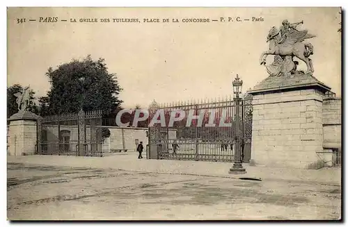 Ansichtskarte AK Paris La grille des Tuileries Place de la Concorde