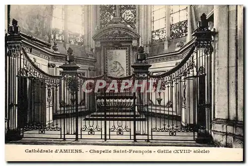 Cartes postales Cathedrale d&#39Amiens Chapelle Saint Francois Grille
