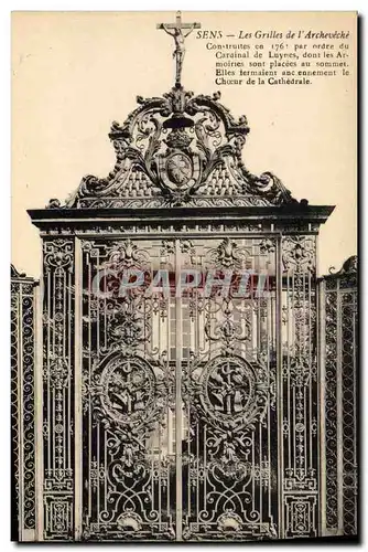 Cartes postales Sens Les grilles de l&#39archeveche