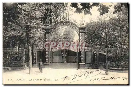 Cartes postales Paris La grille de l&#39Elysee