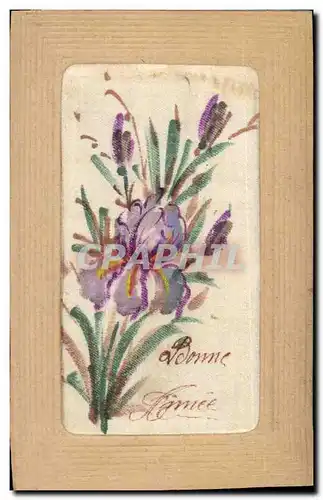 Cartes postales Fantaisie (dessin a la main) Fleurs (sur toile)