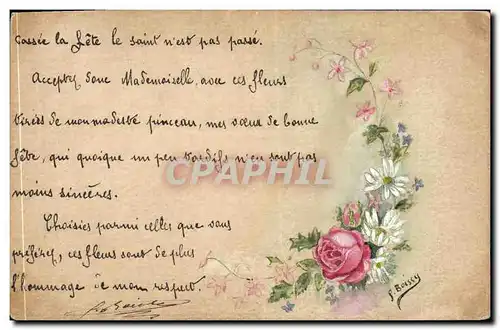 Cartes postales Fantaisie (dessin a la main) Fleurs