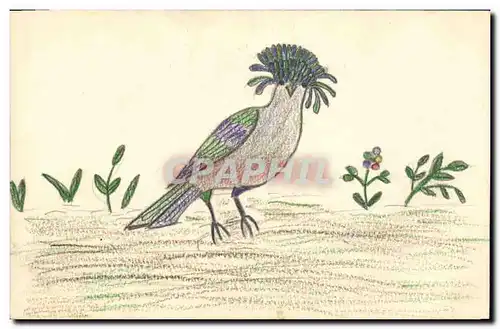 Cartes postales Fantaisie (dessin a la main) Oiseau