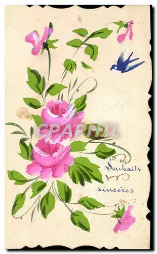 Cartes postales Fantaisie (dessin a la main) Fleurs