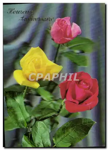 Cartes postales moderne Fantaisie Fleurs (d�cor en relief)