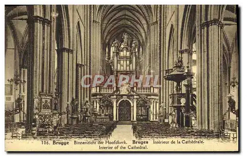 Cartes postales Orgue Bruges Interieur de la cathedrale