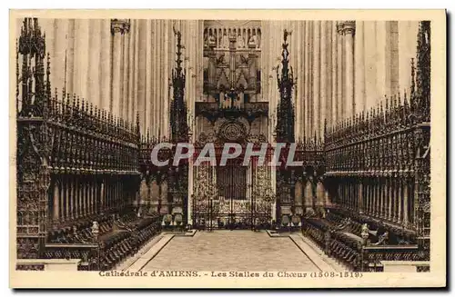 Cartes postales Orgue Cathedrale d&#39Amiens Les stalles du choeur