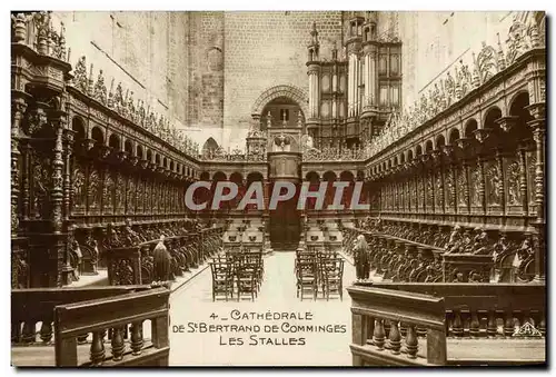 Cartes postales Orgue Cathedrale de St Bertrand de Comminges les stalles