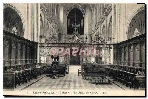 Ansichtskarte AK Orgue Saint Ricquier L&#39eglise Les stalles du choeur