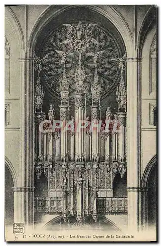 Cartes postales Orgue Rodez Les grands orgues de la cathedrale