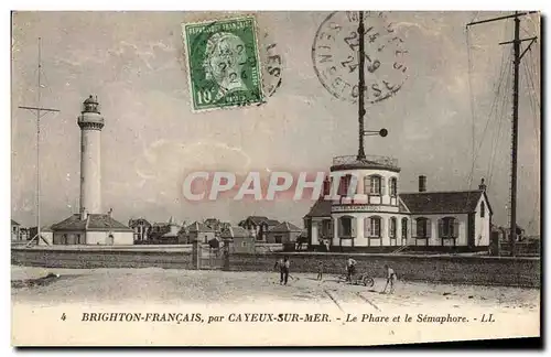 Ansichtskarte AK Brighton Francais par Cayeux sur Mer Le Phare et le Semaphore