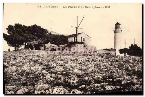 Ansichtskarte AK Antibes Le Phare et le Semaphore