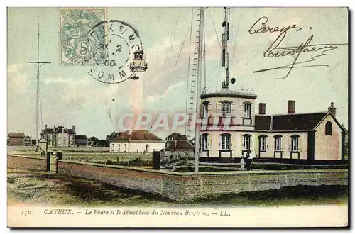 Cartes postales Cayeux Le Phare et le semaphore du nouveau Brighton