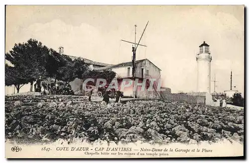 Cartes postales Phare Cap d&#39Antibes Notre Dame de la Garoupe et le phare