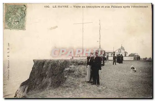 Cartes postales Le Havre Visite au Semaphore et aux falaises apres l&#39eboulement