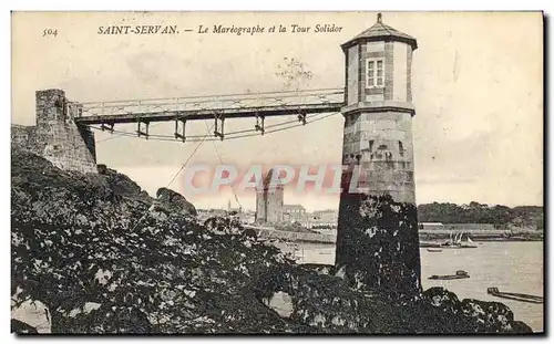 Cartes postales Saint Servan Le Mareographe et la Tour Solidor