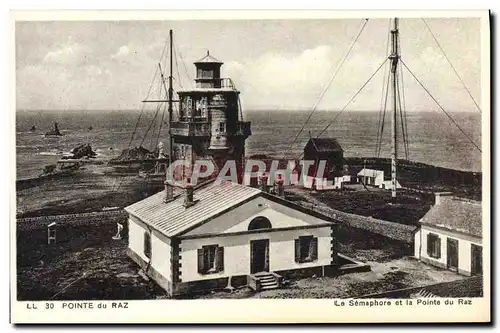 Ansichtskarte AK Pointe du Raz Le Semaphore et la Pointe du Raz