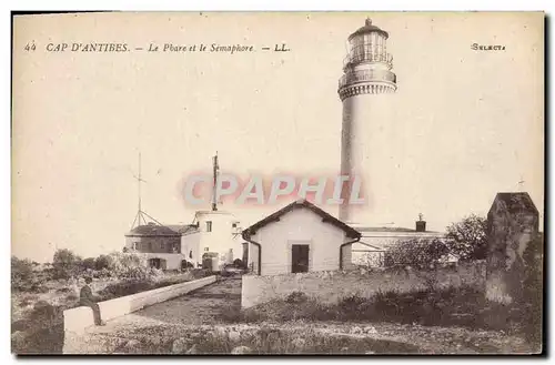 Ansichtskarte AK Cap d&#39Antibes Le Phare et le Semaphore