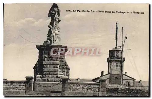 Ansichtskarte AK La Pointe du Raz Notre Dame des Naufrages et le Semaphore